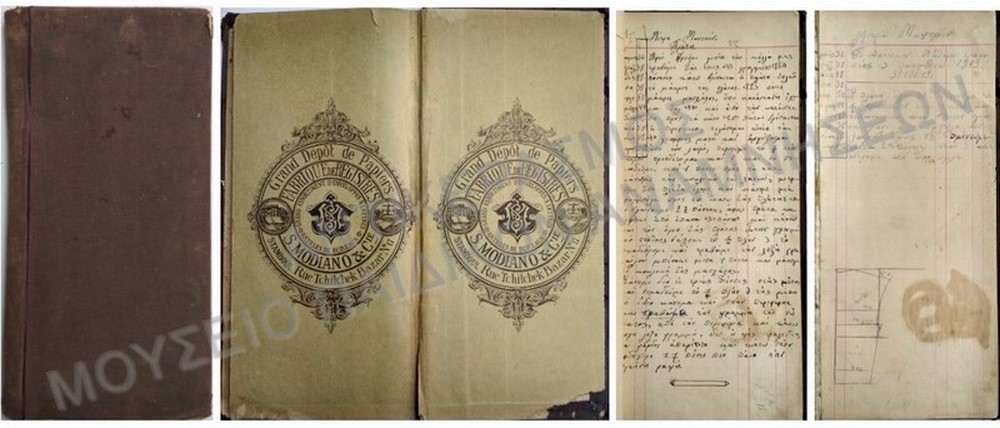 ΚΙΤΑΠΙ ΤΟΥ ΟΙΚΟΥ S. MODIANO,  ΚΩΝΣΤΑΝΤΙΝΟΥΠΟΛΗ 1890-1900, ΤΟ ΟΠΟΙΟ ΧΡΗΣΙΜΟΠΟΙΗΘΗΚΕ ΩΣ ΠΡΟΧΕΙΡΟ ΚΟΠΤΙΚΗΣ- ΡΑΠΤΙΚΗΣ ΜΟΔΙΣΤΡΑΣ ΤΟ 1949