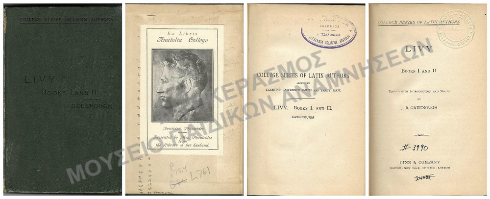 LIVY BOOKS I. AND II.GREENOUGH, ΒΙΒΛΙΟ ΤΟΥ ΑΜΕΡΙΚΑΝΙΚΟΥ ΚΟΛΛΕΓΙΟΥ ΑΝΑΤΟΛΙΑ, 1891