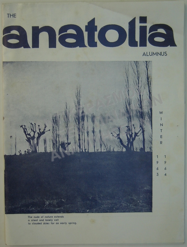 ΤΕΥΧΟΣ ΑΠΟ ΤΟ ANATOLIA ALUMNUS - THE ANATOLIA ALUMNUS 1963-1964