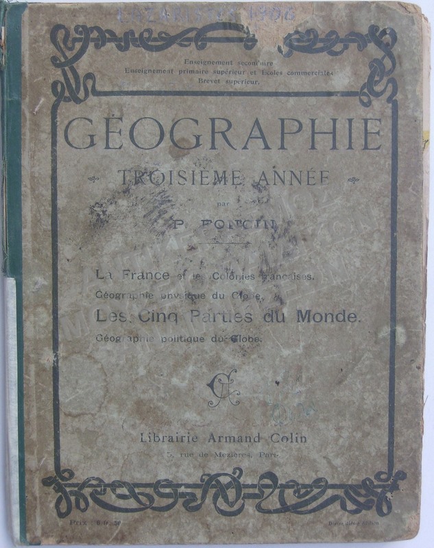 ΓΑΛΛΙΚΟ ΒΙΒΛΙΟ ΓΕΩΓΡΑΦΙΑΣ, 1906
