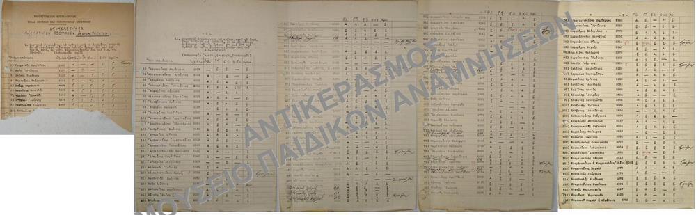 ΚΑΤΑΛΟΓΟΣ ΑΠΟΤΕΛΕΣΜΑΤΩΝ ΤΜΗΜΑΤΙΚΩΝ ΕΞΕΤΑΣΕΩΝ Α΄ ΕΤΩΝ ΦΟΙΤΗΤΩΝ, 1937 (1/2)